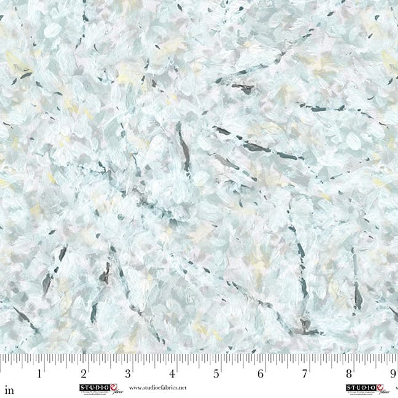 StudioE Hazy Shade of Winter Ice Branches - Ice - Black Rabbit Fabric Inc.