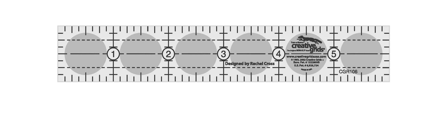 Creative Grids Quilt Ruler 1in x 6in Rectangle