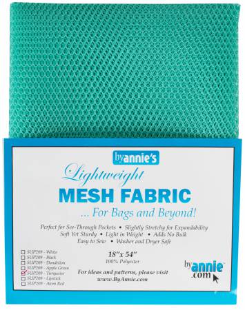 Lightweight Mesh Fabric, 18" X 54", Turquoise