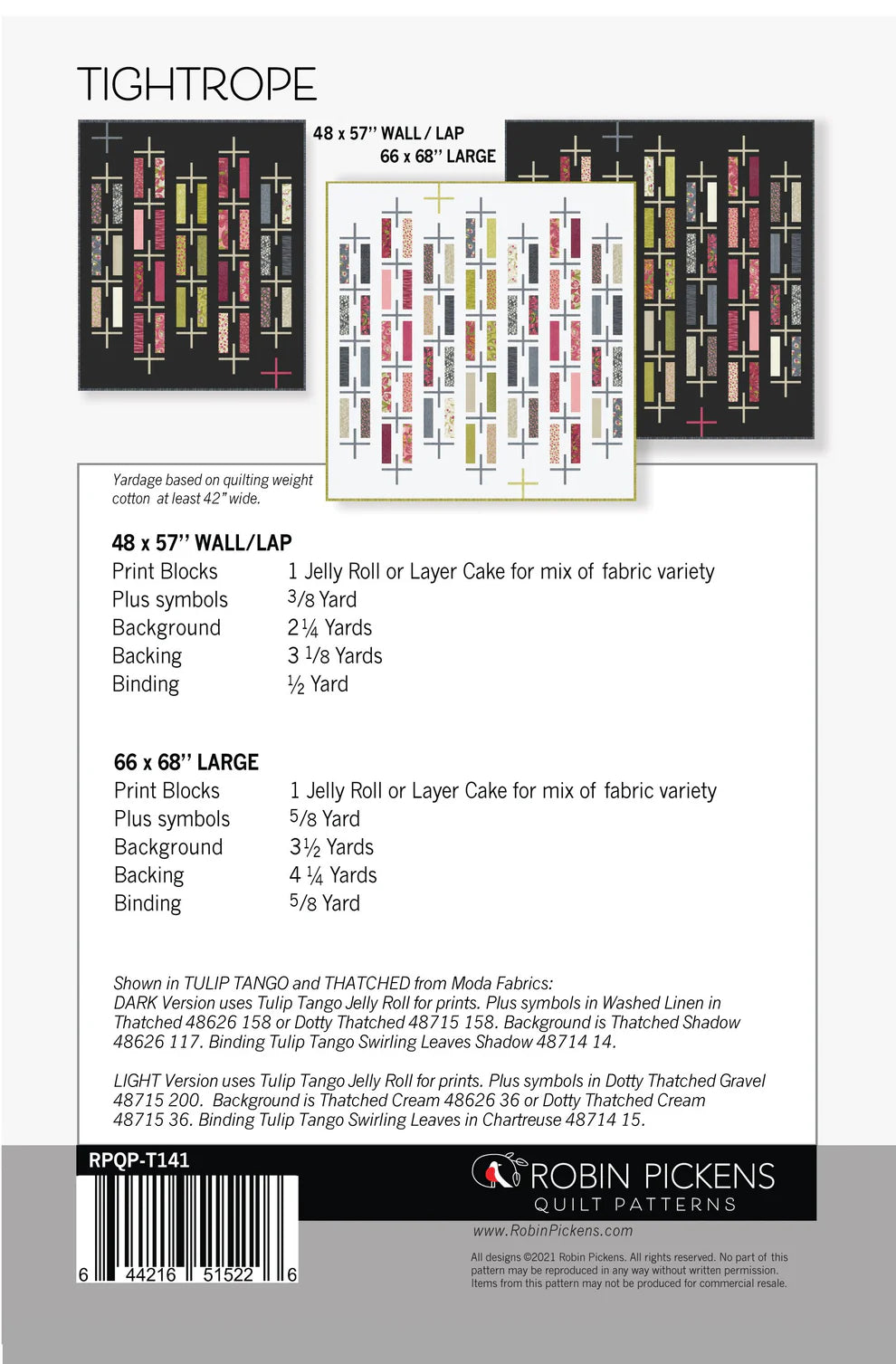 Paper Quilt Pattern - Tightrope