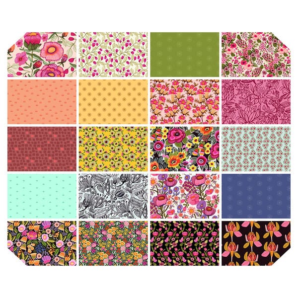 Fat Quarter Bundle: Free Spirit Springtime Splendour & Chromatics 20 pcs