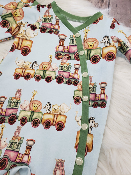 Animal Train Cotton French Terry