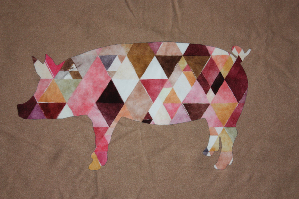 Geo Pig Cotton Jersey 1M Rapport - panel & cord together