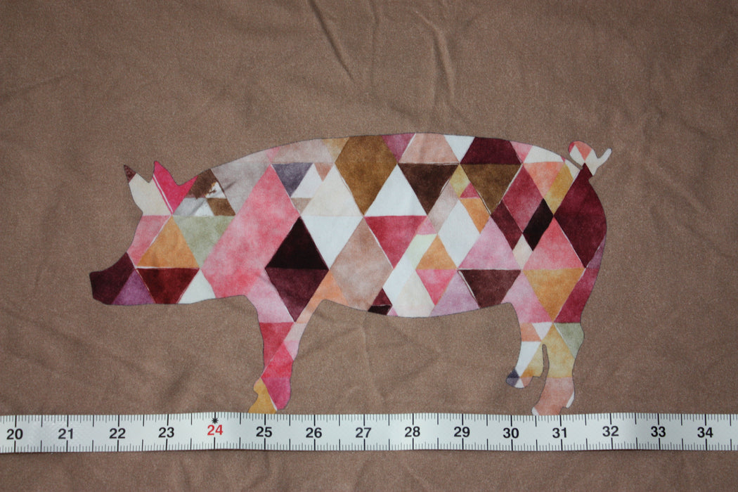 Geo Pig Cotton Jersey 1M Rapport - panel & cord together