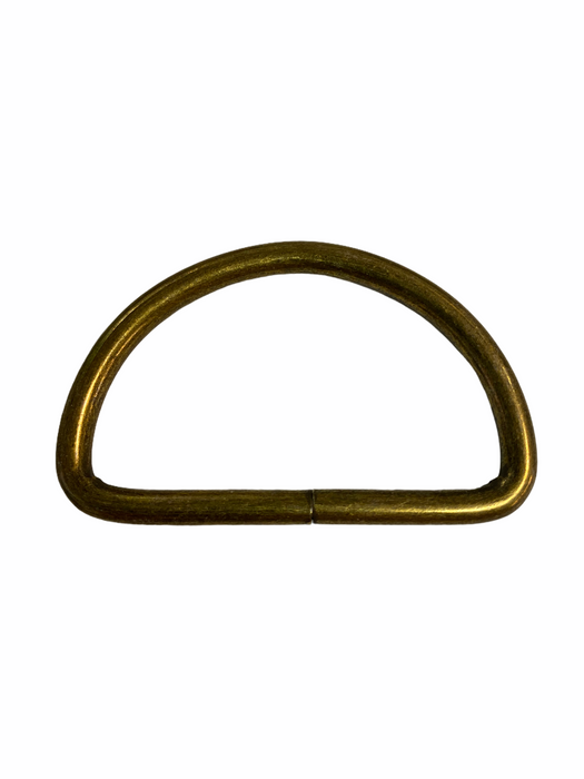 Metallic D Ring - Antique Gold 50mm