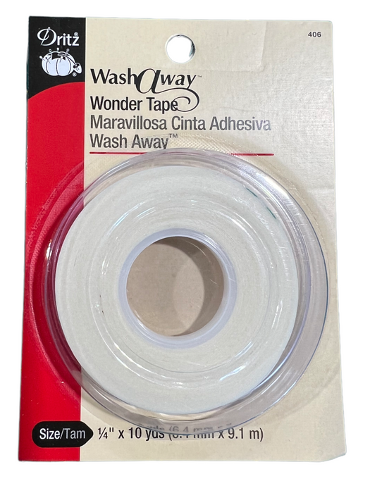 Washaway (Wash-A-Way) Wonder Tape, 1/4" X 10Yards, 6.4mmx9.1M