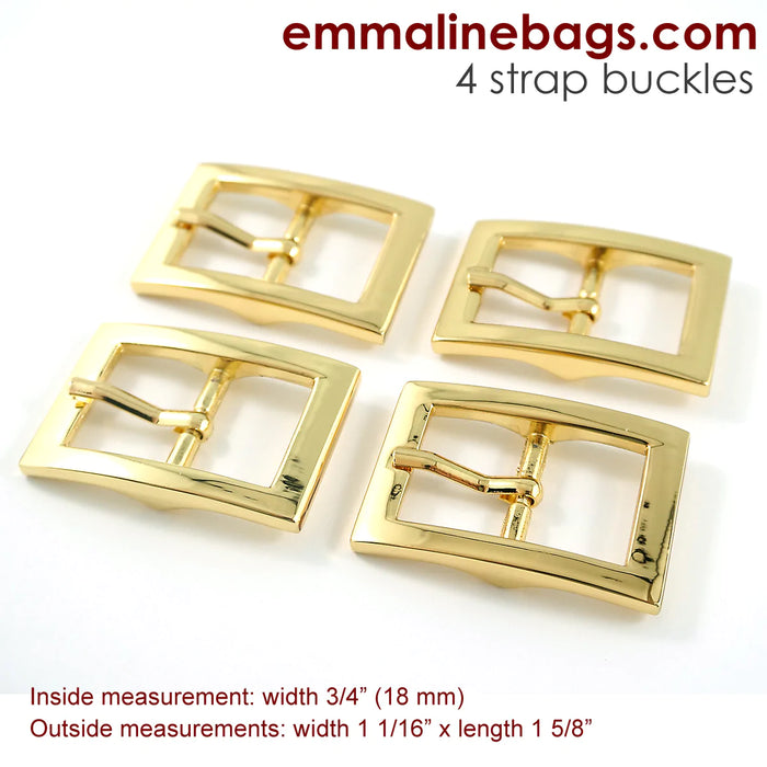 Double Ended Pin Buckles: (4 Pack)