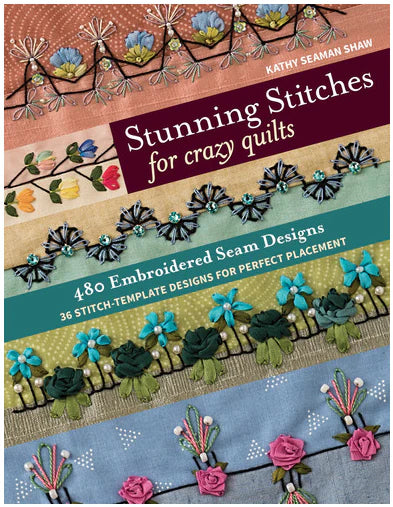 Book: Stunning Stitches for Crazy Quilts - Black Rabbit Fabric Inc.