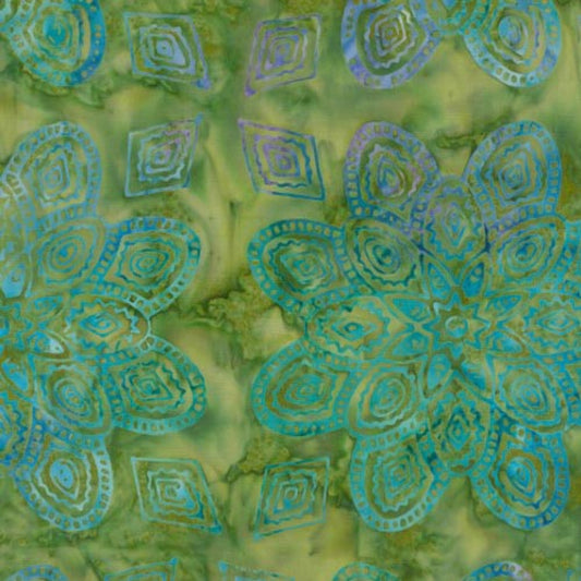 Blank Ocean Mandala Batiks - Tropical Mandala