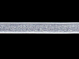 Metallic Elastic Bra Strap 10MM White/Silver