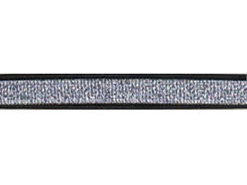 Metallic Elastic Bra Strap 10MM Black/Silver