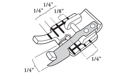 Husqvarna Clear 1/4”Piecing Foot with Guide 5-8