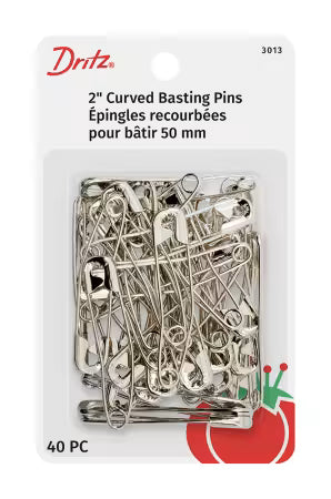 Dritz Curved Basting Pin Size 3, 40 pcs - Black Rabbit Fabric Inc.