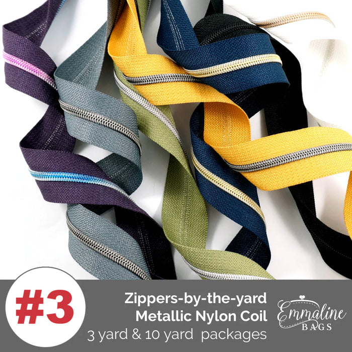 Emmaline Zippers-by-the-Yard - *SIZE#3* Black (DOES NOT INCLUDE SLIDERS/PULLS)