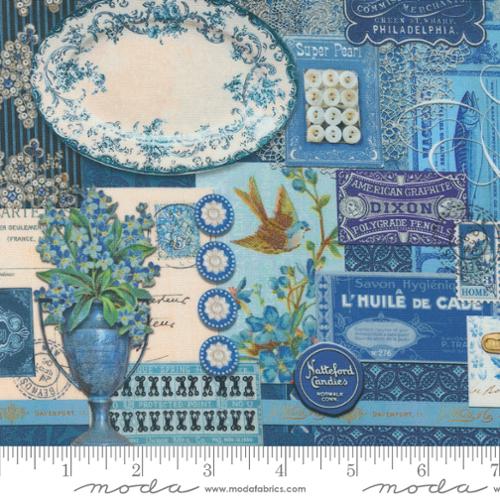 Moda Curated In Colour Collage - Blue 7460-16