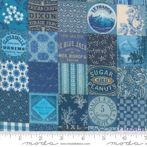 Moda Curated In Colour Patchwork - Blue 7461-16