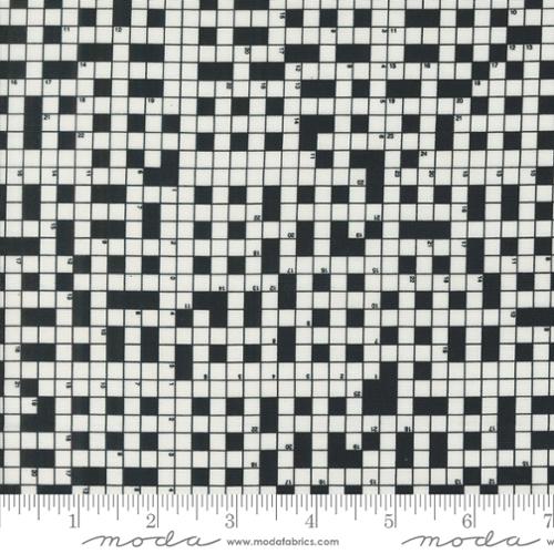 Moda Sable & Swan - Crossword - Ebony - Porcelain