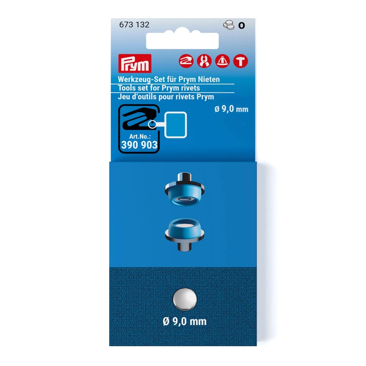 Prym Vario Tools Set Rivets 9mm - Black Rabbit Fabric Inc.
