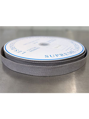 Cotton Webbing 25mm (1") Grey