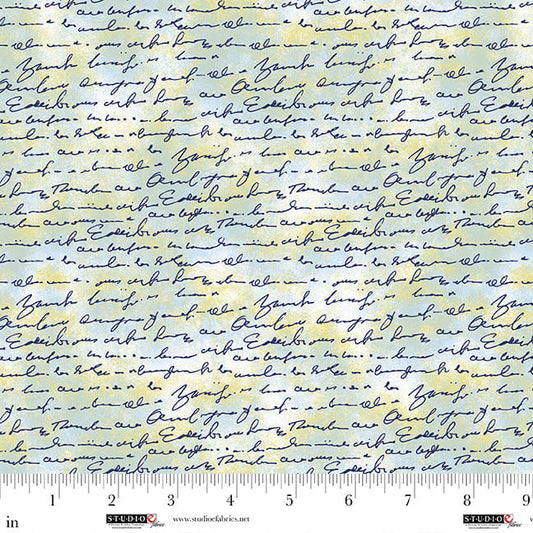 StudioE Air Mail Script on Texture - Pistachio