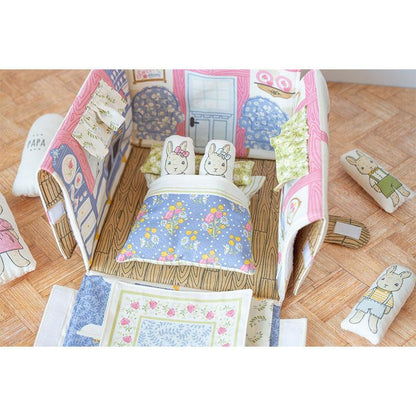 Panel: Moda Garden Bunny Cottage 36" x 60"