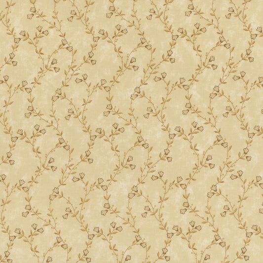 PRE-ORDER Moda Quail Run Creeping Vine - Tonal Tan - Black Rabbit Fabric Inc.