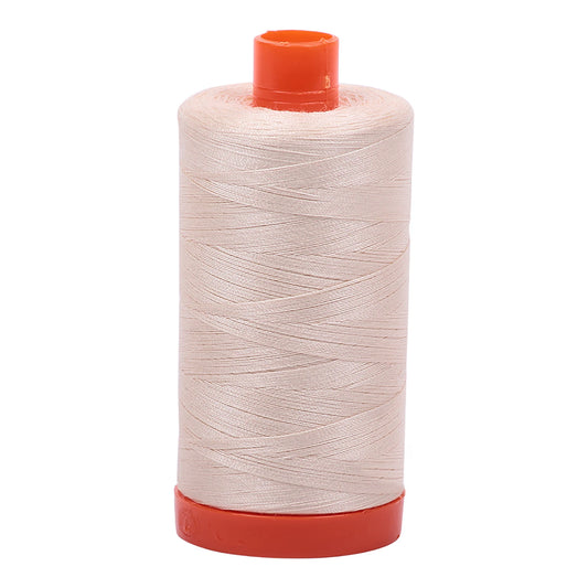 Aurifil Mako Cotton Thread Solid 50wt 1422yds Light Sand