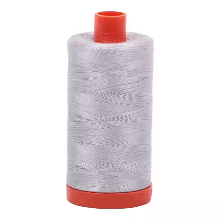Aurifil Mako Cotton Thread Solid 50wt 1422yds Aluminium 2615