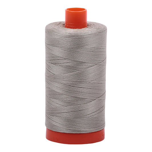 Aurifil Mako Cotton Thread Solid 50wt 1422yds Light Grey