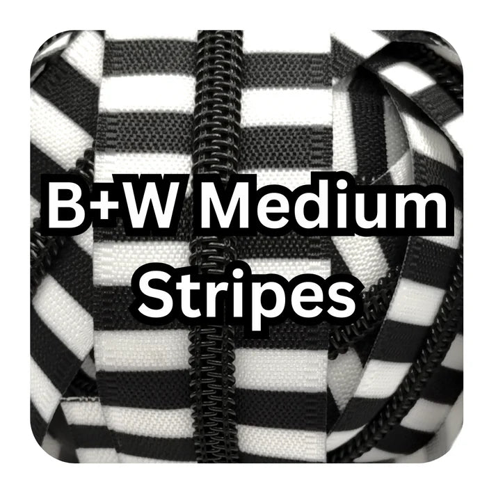 Atelier #5 Zipper - Stripes - Black Teeth
