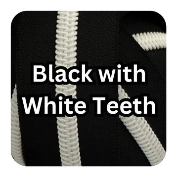 Atelier #5 Zipper - Solid Tape with White Teeth