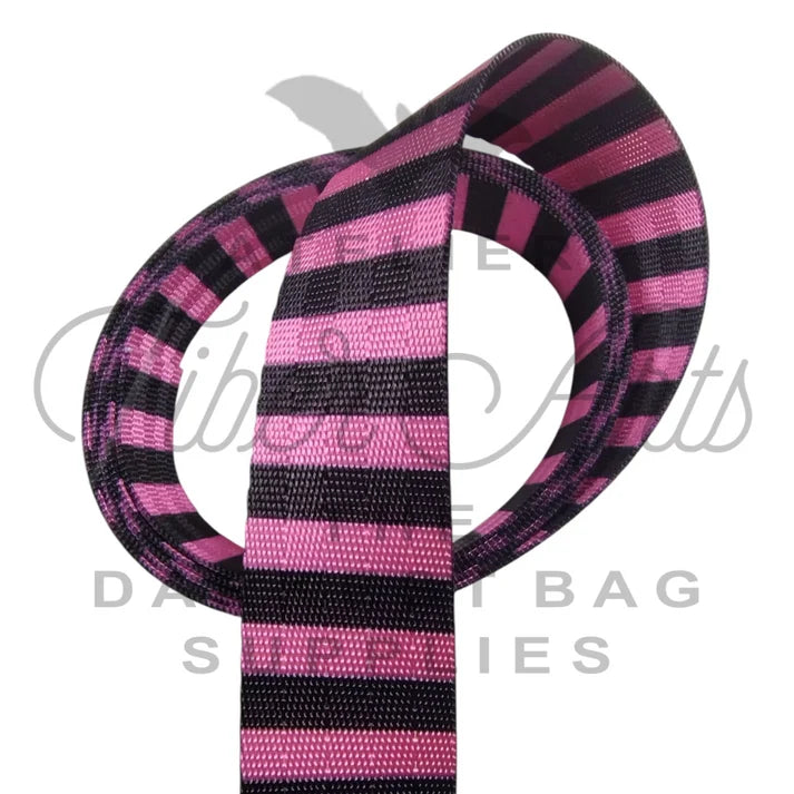 Atelier Webbing - Black Stripes - 25mm (1in)