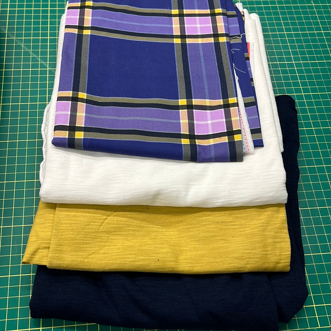 E17 - 2m of Custom Woven and Slub - 1/2m and fat half cuts