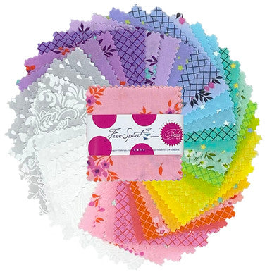 Tula Pink - 2025 True Colors 2.5" Mini Charms - 42 pieces - Black Rabbit Fabric Inc.
