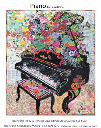 Piano Collage Pattern by Laura Heine