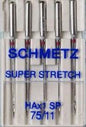 HAx1 SP-75 Schmetz Super Stretch Needles, 5 Count, Size 75/11