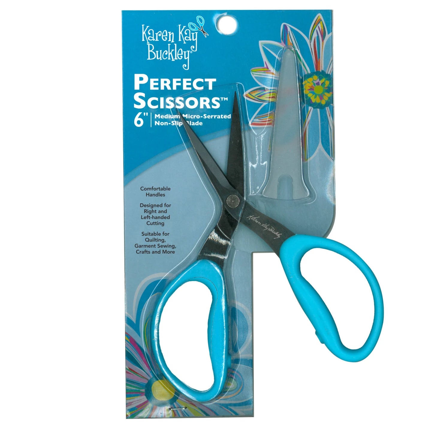 Perfect Scissors Blue 6in Medium Micro-Serrated Non-slip Blade
