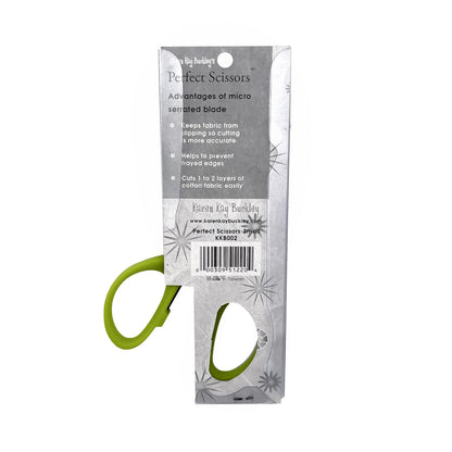 Perfect Scissors Green 4-3/16in Small Micro-Serrated Non-Slip Blade