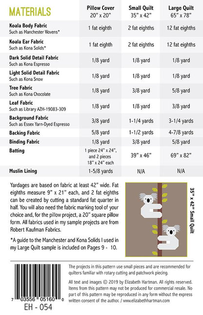 Paper Quilt Pattern - Koalas