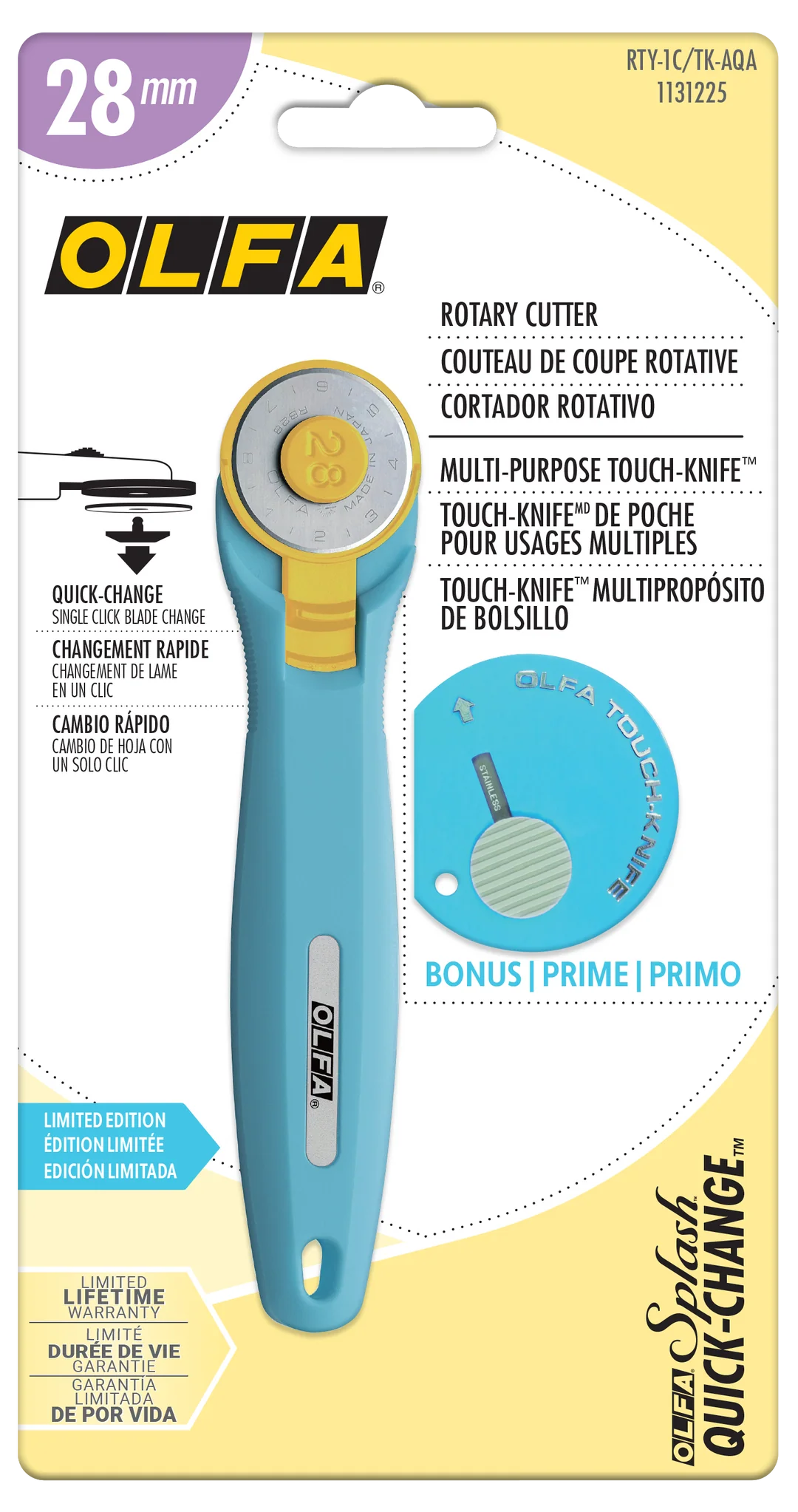 Olfa 28mm Rotary Cut with matching TK-4 Touch-Knife®