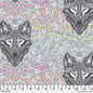 Tula Pink Graywork Wolf of Pink Street - Fog