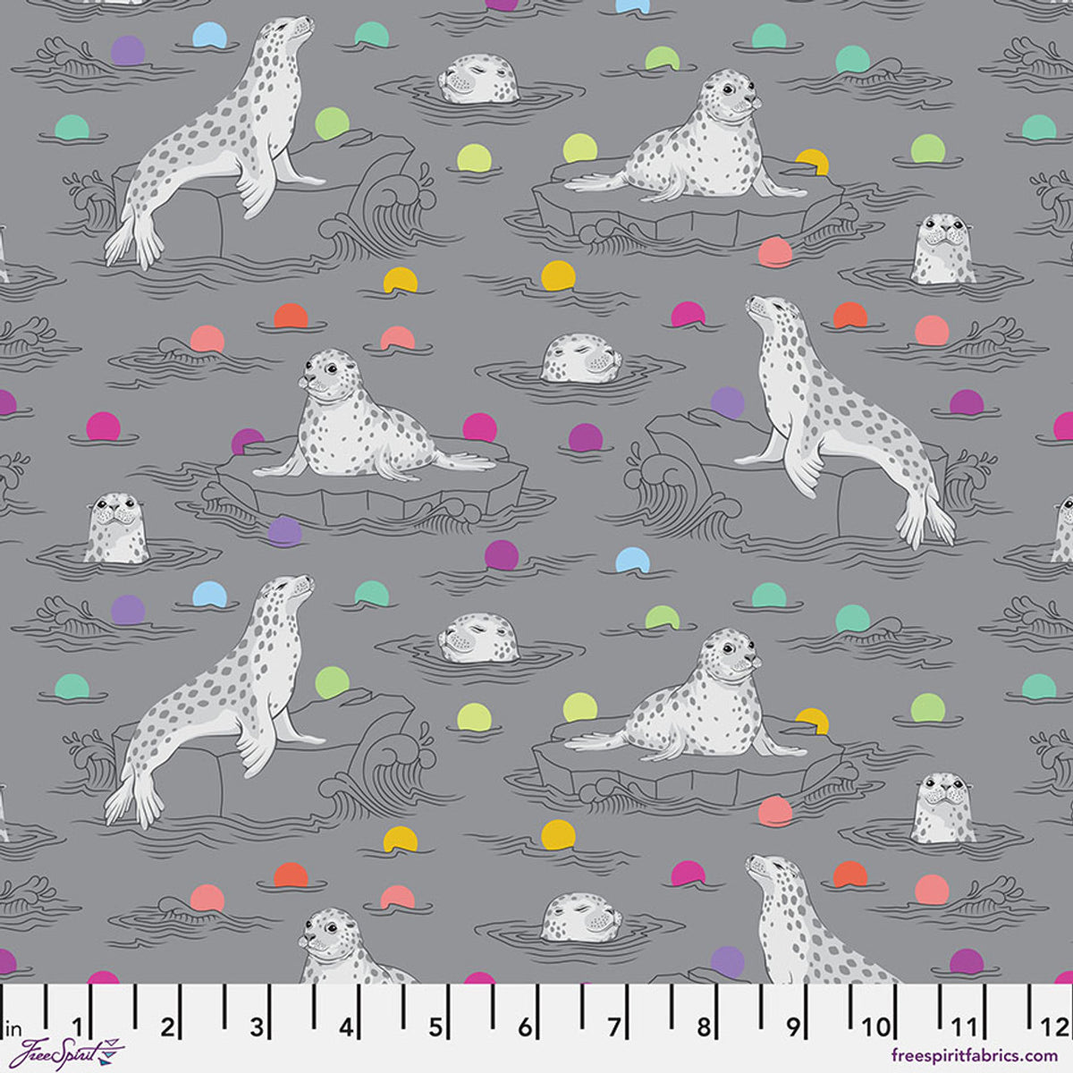 Tula Pink Graywork Seal the Deal - Shadow – Black Rabbit Fabric Inc.