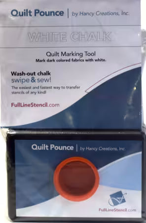 Full Line Stencil: Stencil Chalk Transfer Quilt Pounce Pad - White