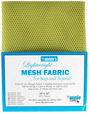 Lightweight Mesh Fabric, 18" X 54", Apple Green