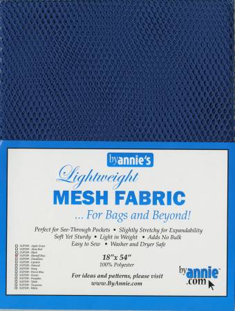 Lightweight Mesh Fabric, 18" X 54", Blast of Blue