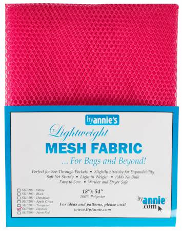 Lightweight Mesh Fabric, 18" X 54", Lipstick
