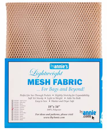 Lightweight Mesh Fabric, 18" X 54", Natural