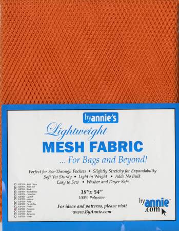 Lightweight Mesh Fabric, 18" X 54", Pumpkin