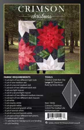 Paper Quilt Pattern - Crimson Christmas