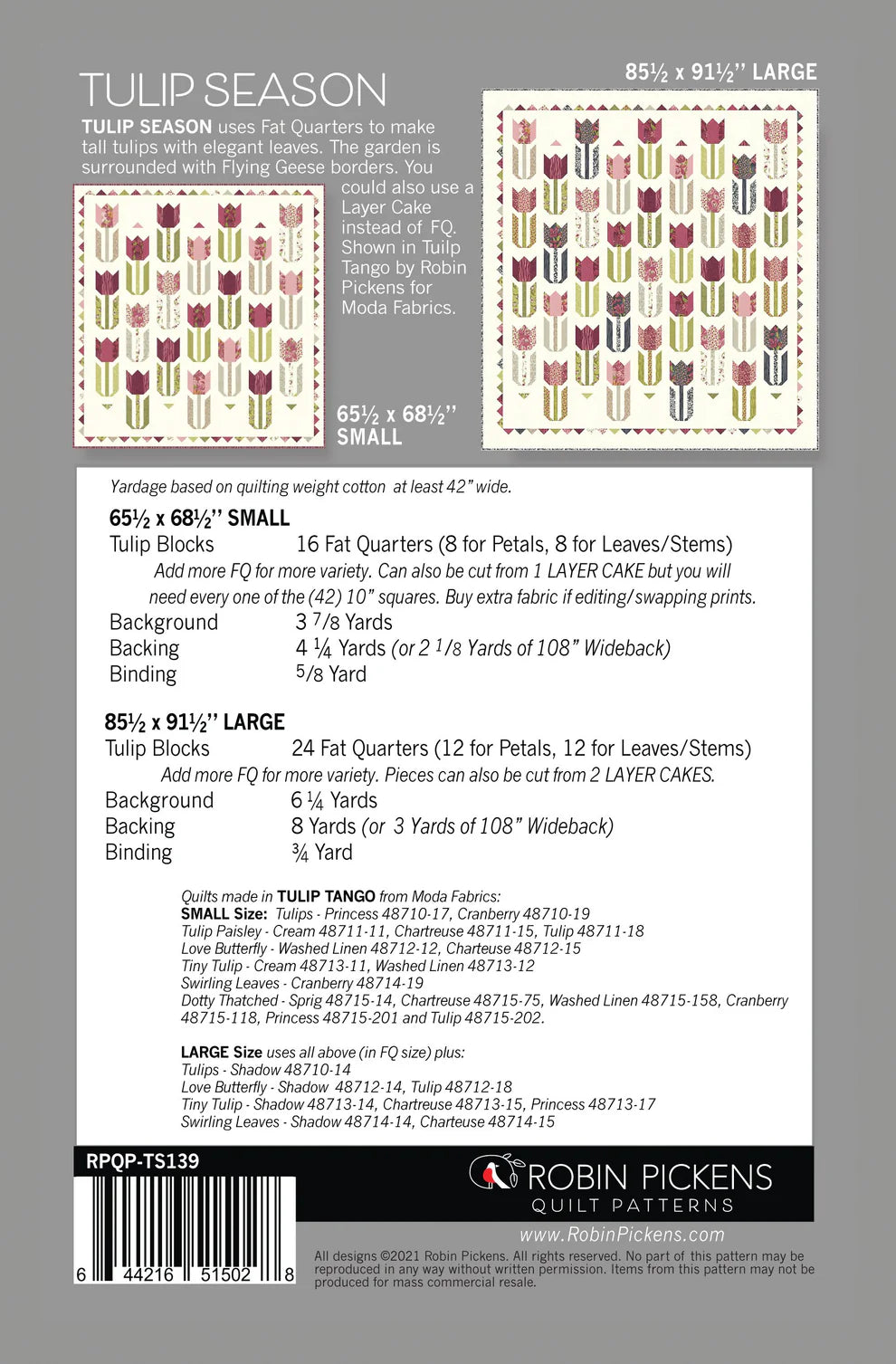 Paper Quilt Pattern - Tulip Season